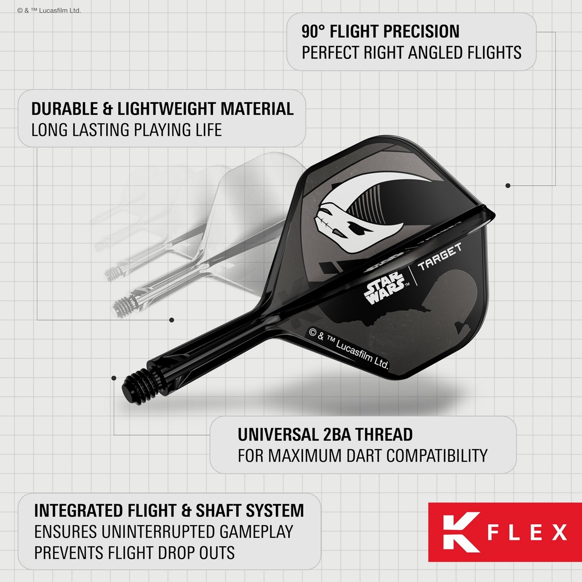 Target Darts K-Flex System - No 6 Shape / Short (19mm) - Mandalorian
