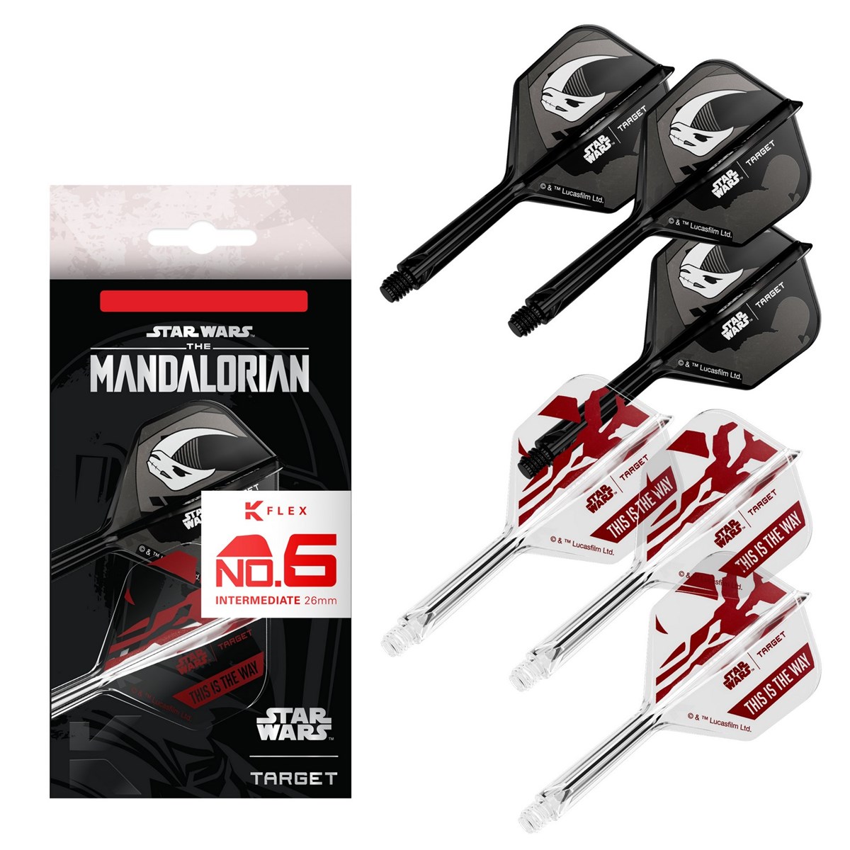 Target Darts K-Flex System - No 6 Shape / Short (19mm) - Mandalorian